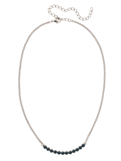 Amber Tennis Necklace - NFL8PDASP - <p>The Amber Tennis Necklace features a line of round crystals on an adjustable chain, secured by a lobster claw clasp. From Sorrelli's Aspen SKY collection in our Palladium finish.</p>