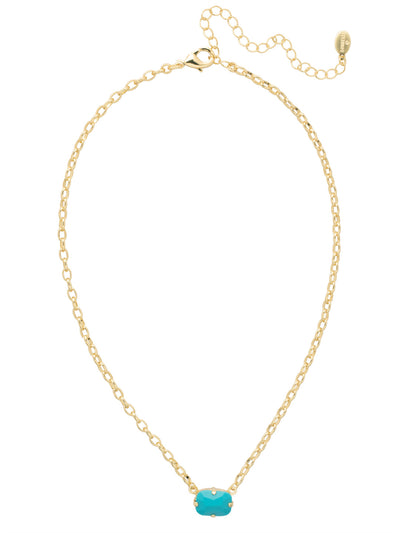 Naomi Pendant Necklace - NFM11BGPRT - <p>The Naomi Pendant Necklace features a single rounded octagon cut stone on an adjustable rolo chain, secured with a lobster claw clasp. From Sorrelli's Portofino collection in our Bright Gold-tone finish.</p>