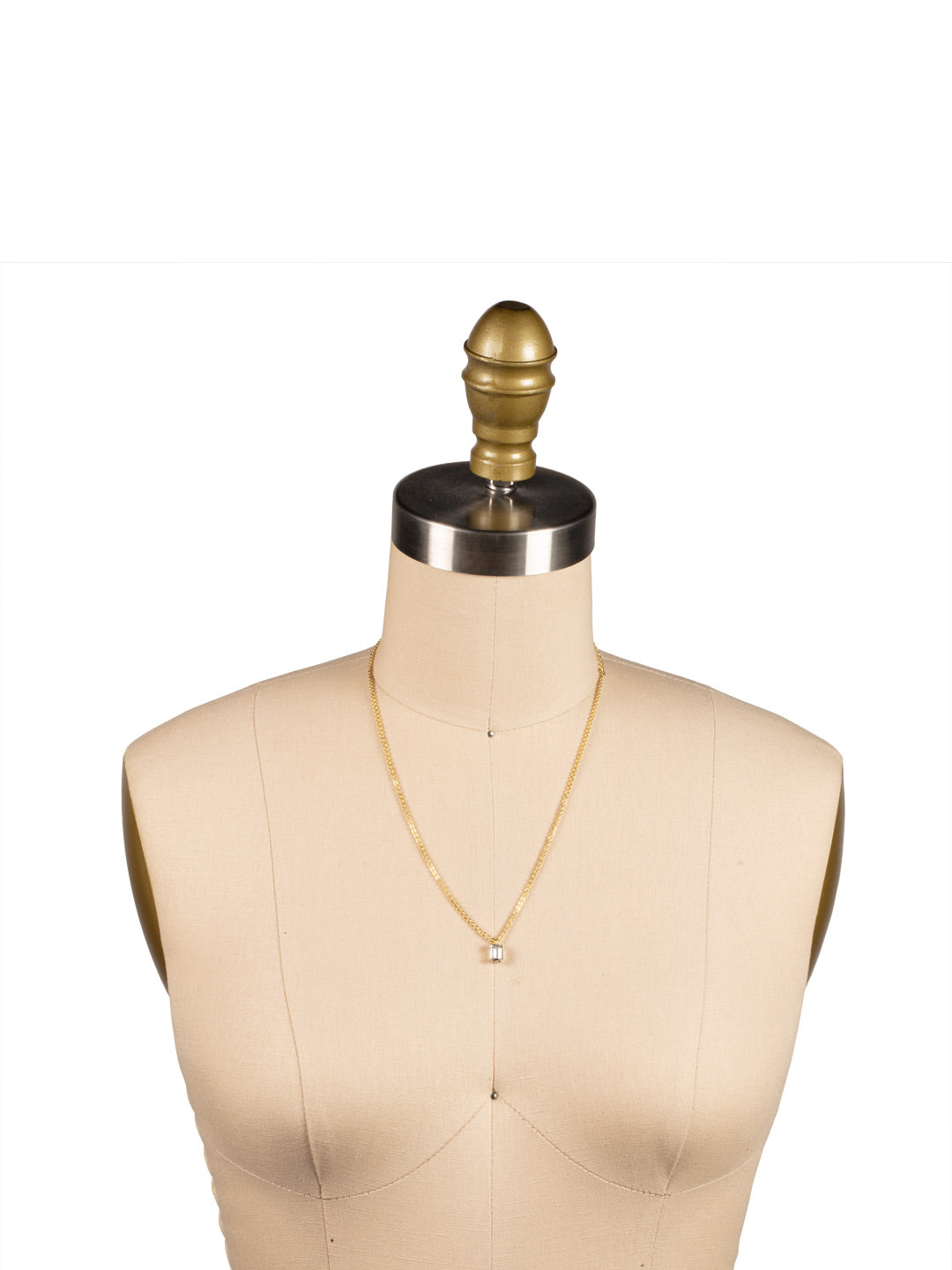 Petite Emerald Pendant Necklace - NFM13BGCRY