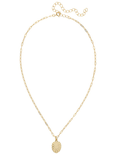 Palm Pendant Necklace - NFM16BGMTL - <p>The Palm Pendant Necklace features a metal palm leaf charm on an adjustable chain, secured with a spring ring clasp. From Sorrelli's Bare Metallic collection in our Bright Gold-tone finish.</p>