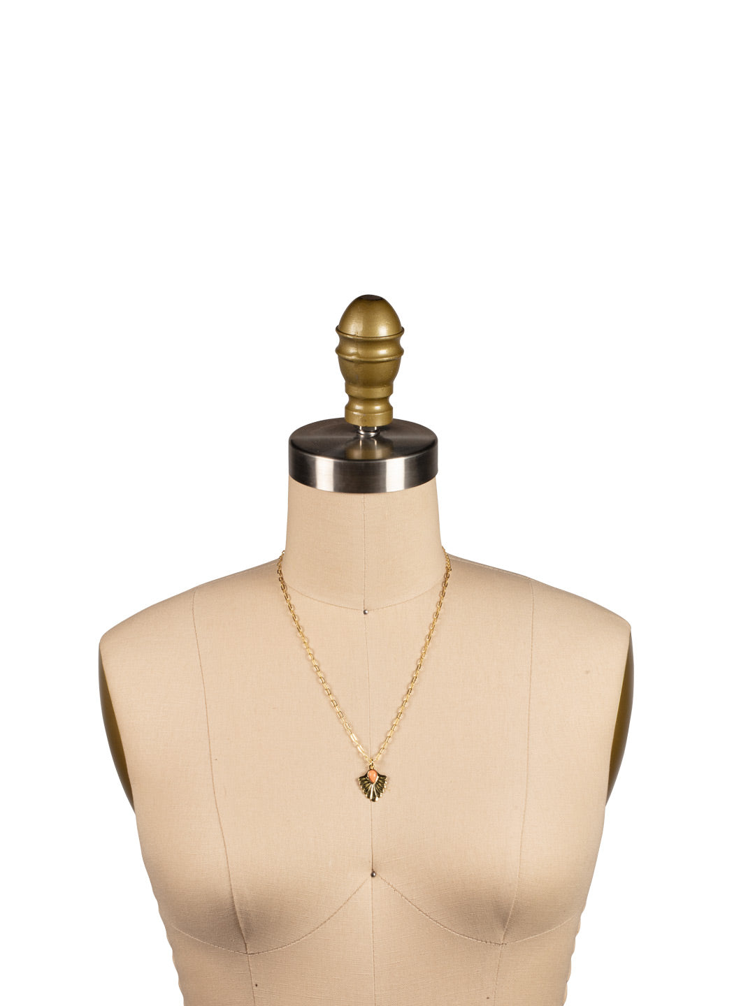 Studded Palm Pendant Necklace - NFM17BGPRT