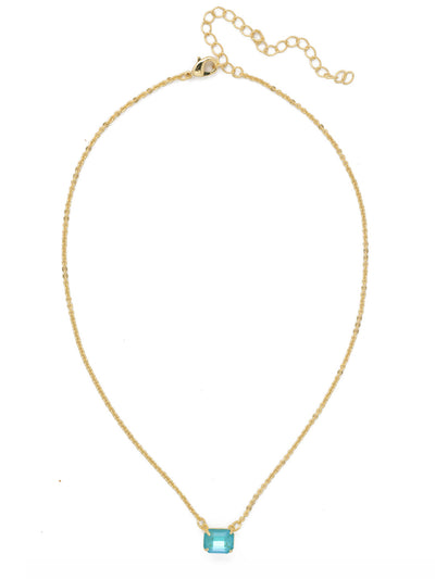 Octavia Single Pendant Necklace - NFM30BGPRT - <p>The Octavia Single Pendant Necklace features a single horizontal emerald-cut crystal on an adjustable chain, secured with a lobster claw clasp. From Sorrelli's Portofino collection in our Bright Gold-tone finish.</p>