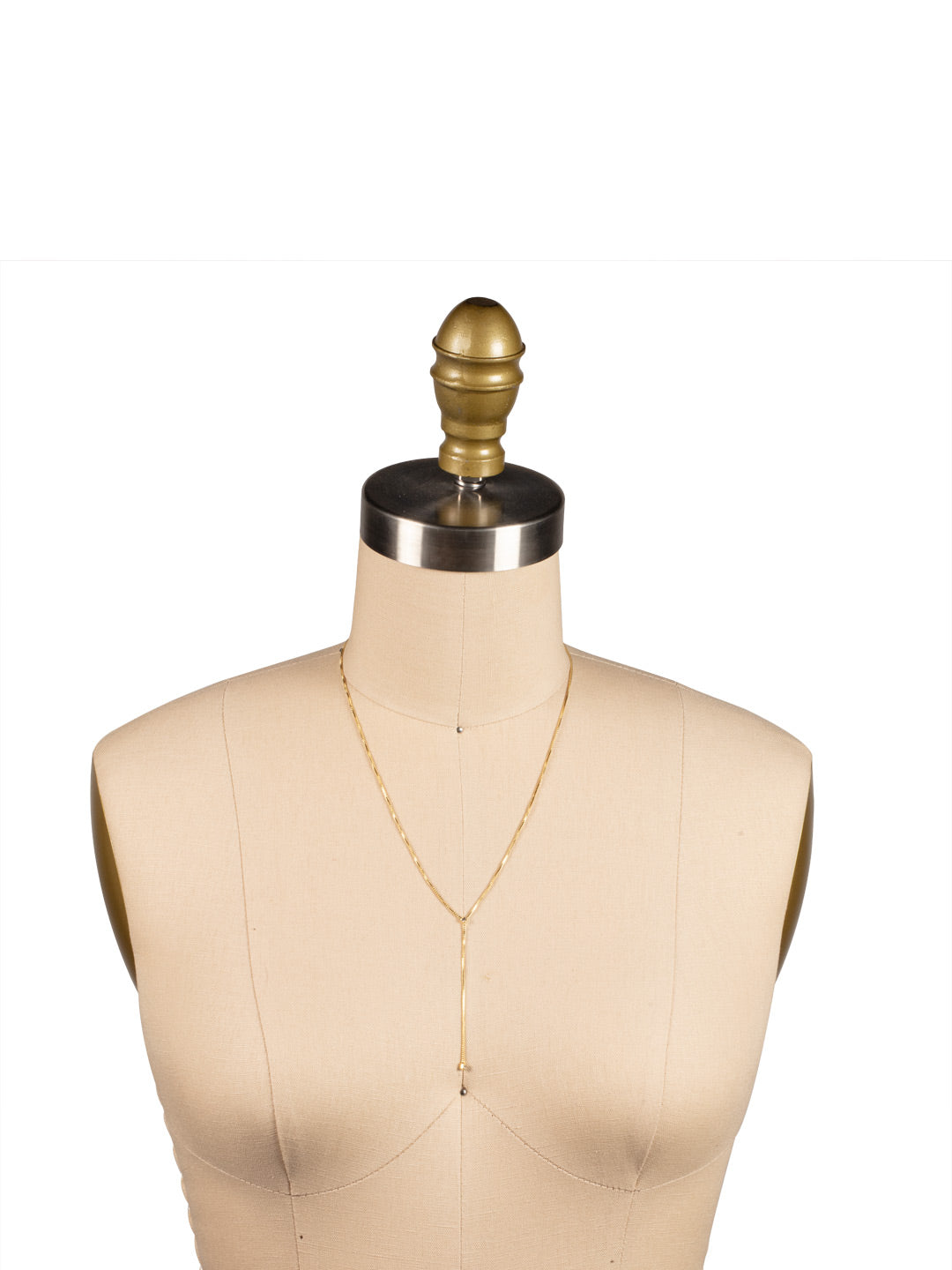 Studded Lariat Pendant Necklace - NFM32BGCRY