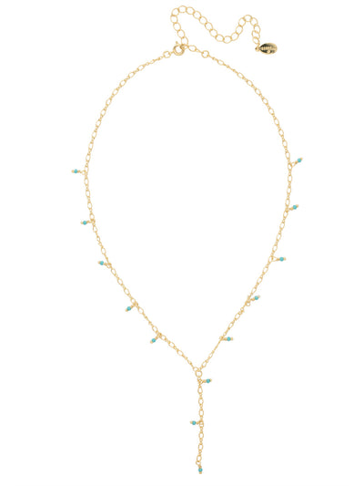 Beaded Lariat Pendant Necklace - NFM33BGSTO - <p>The Beaded Lariat Pendant Necklace features delicate beads on an adjustable Y-style chain, secured with a spring ring clasp. From Sorrelli's Santorini collection in our Bright Gold-tone finish.</p>