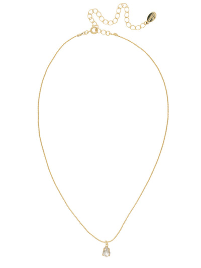 Petitie Pear Pendant Necklace - NFM8BGCRY - <p>The Petite Pear Pendant Necklace features a petite pear cut crystal on an adjustable chain, secured with a lobster claw clasp. From Sorrelli's Crystal collection in our Bright Gold-tone finish.</p>