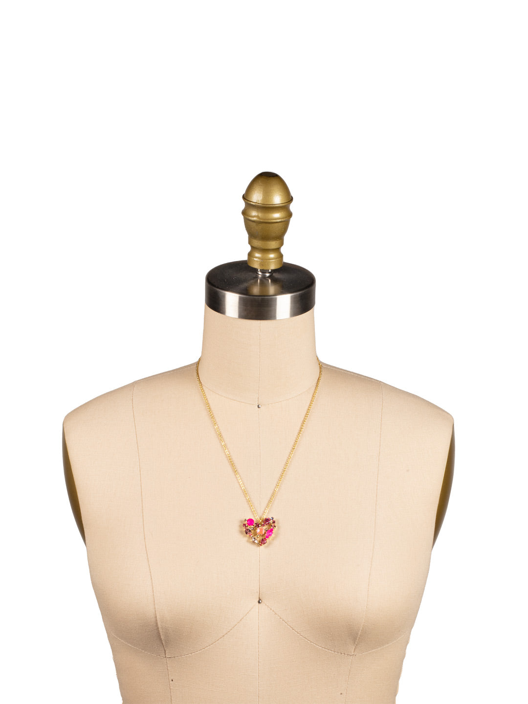 Crystal Heart Pendant Necklace - NFN14BGBFL