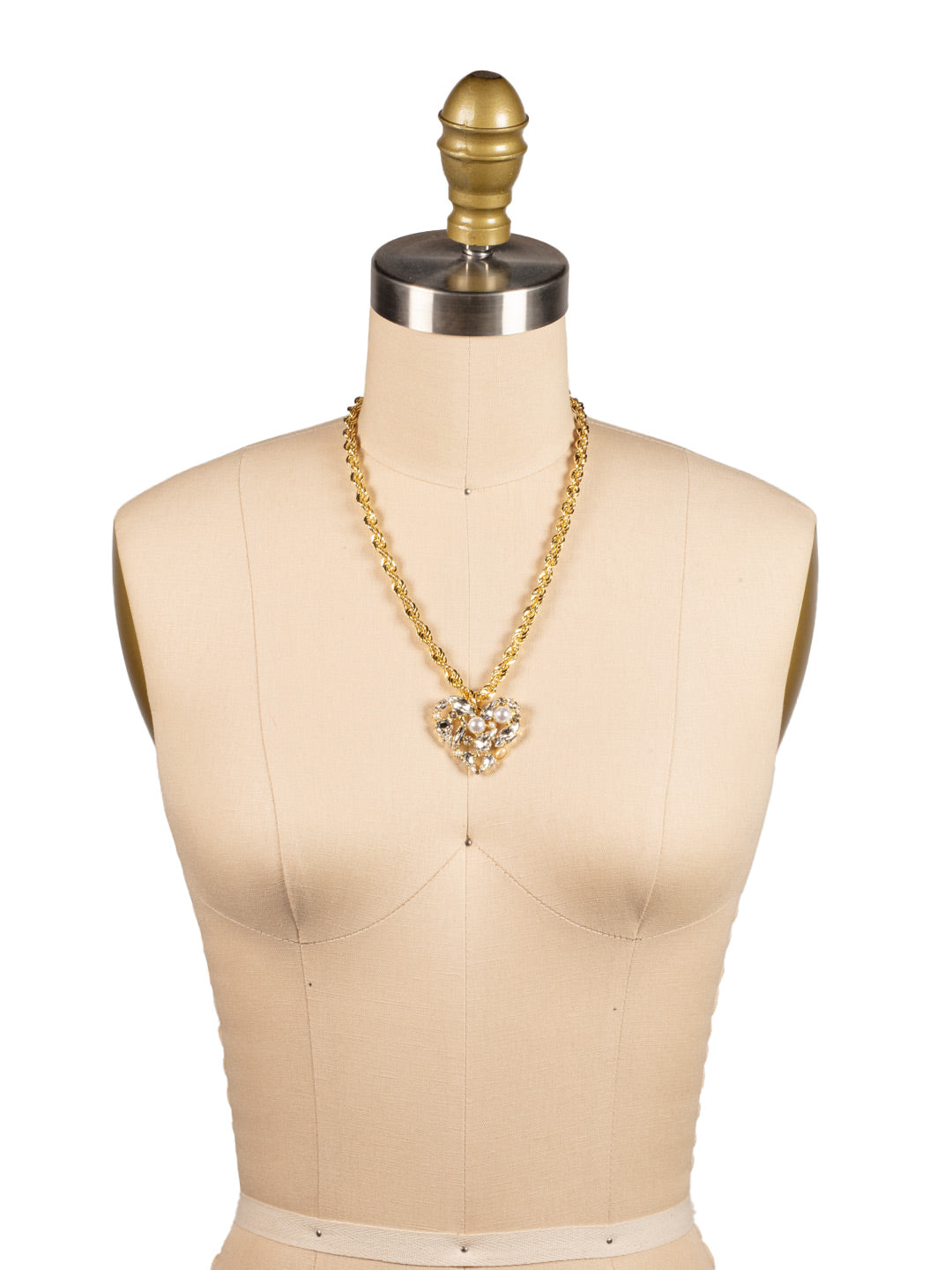 Crystal Beaded Necklace with Chunky Iridescent Aura Quartz Pendant