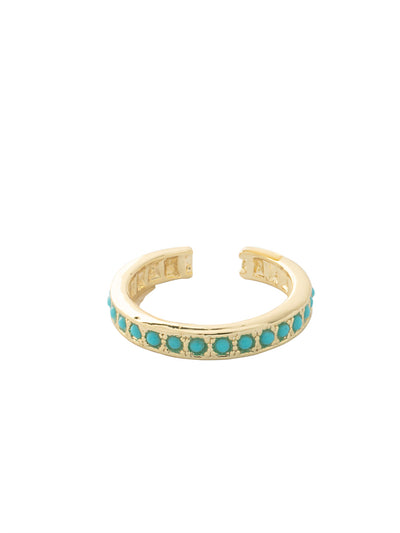 Jenna Band Ring - RBB1BGSTO - <p>The Jenna Band Ring features a full line of crystals on an adjustable band. From Sorrelli's Santorini collection in our Bright Gold-tone finish.</p>