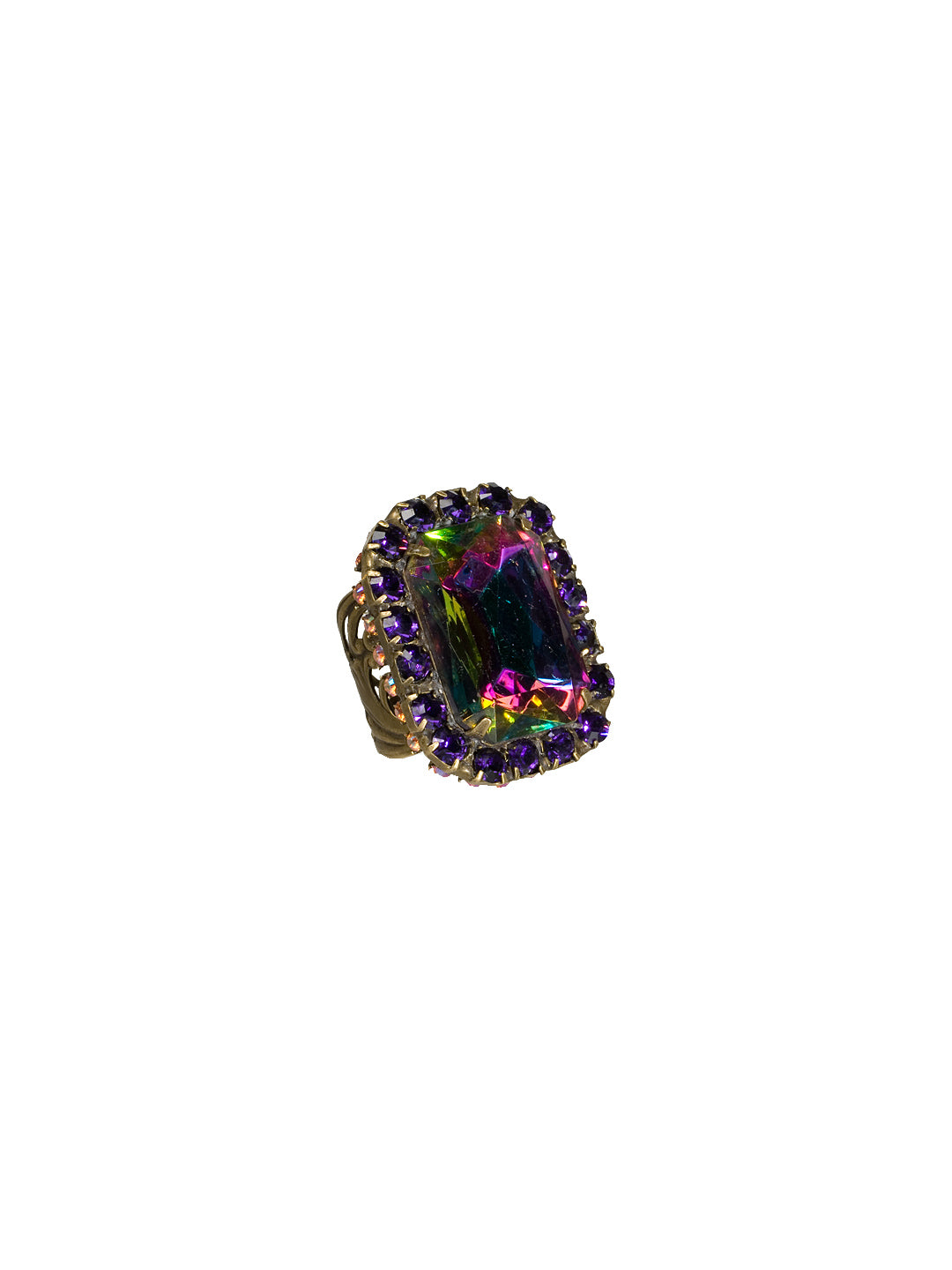 Crystal Bold Ambition Cocktail Ring - RBT70AGVO
