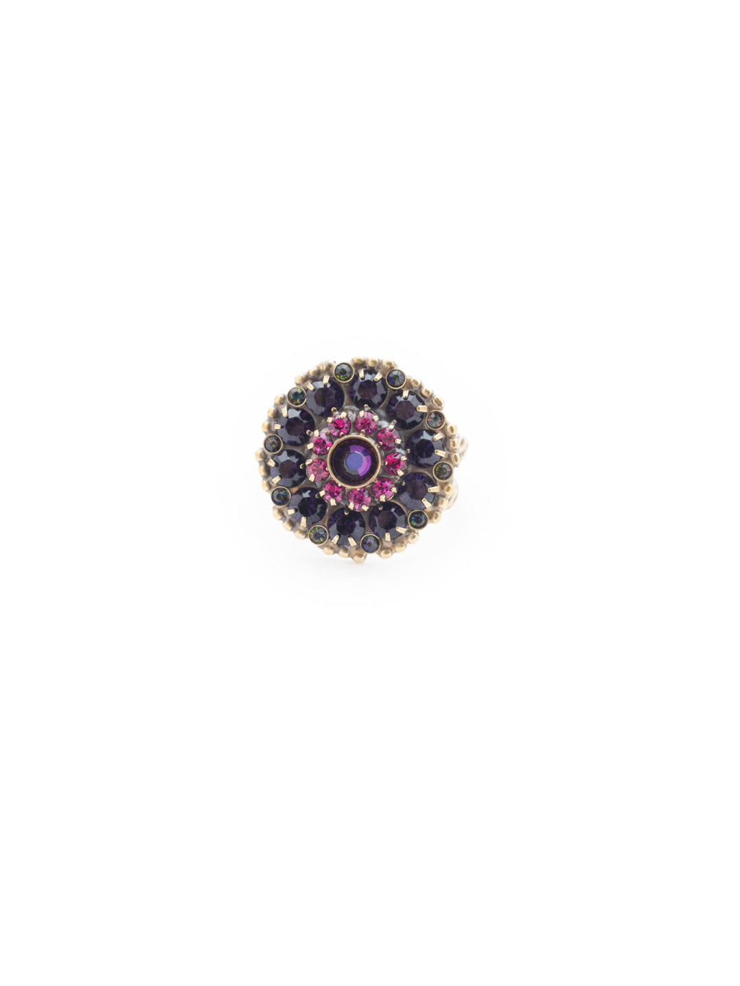 Charming Crystal Bloom Cocktail Ring - RBT78AGVO