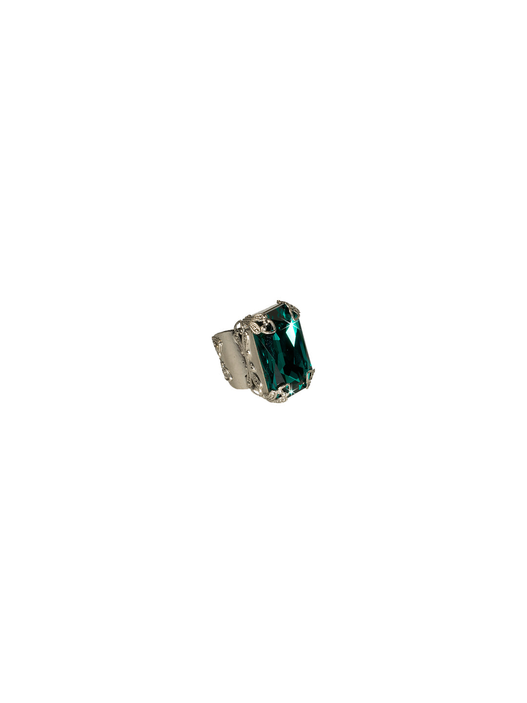 Large Emerald Cut Crystal Ring - RCF2ASEMC