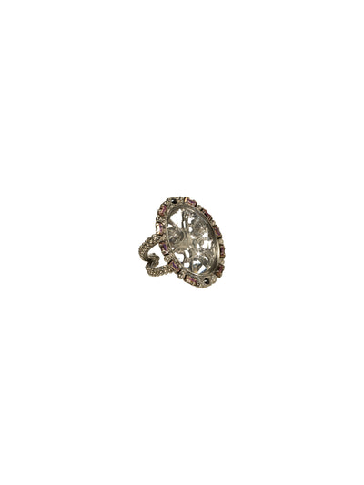 Peek-A-Boo Filigree Ring  Ring - RCK17ASFB - A classic Sorrelli style to make a statement or wear everyday. From Sorrelli's French Blush collection in our Antique Silver-tone finish.
