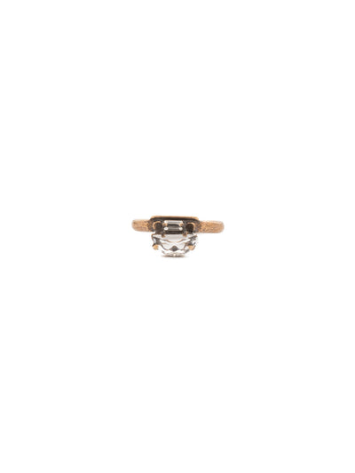 Cordelia Ring - RDN114AGCRY - Simple and sweet stackable ring. From Sorrelli's Crystal collection in our Antique Gold-tone finish.