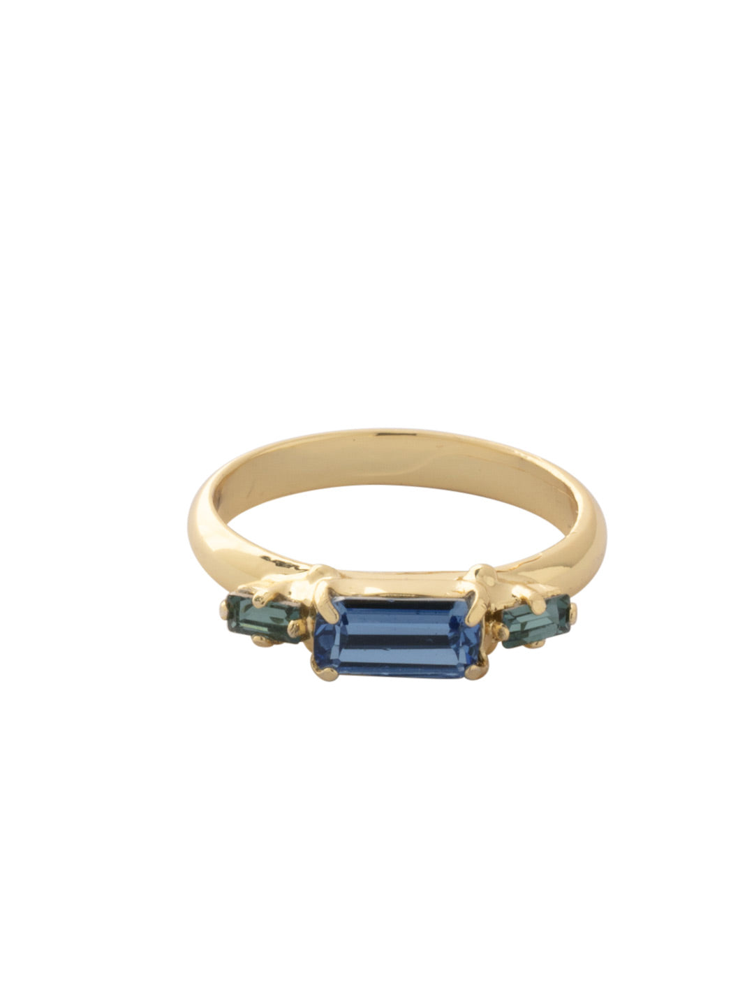 Paula Band Ring - RDN45BGMON - <p>The Paula Band Ring features small crystals on a metal band. (Please note: this ring is not adjustable like most Sorrelli rings, sized approximately a 7) From Sorrelli's Montana collection in our Bright Gold-tone finish.</p>