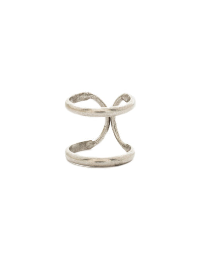 Running In Circles Stacked Ring - RDW3ASCRY - <p>Emphasizing double hoops, simplicity takes center stage in this timeless look. From Sorrelli's Crystal collection in our Antique Silver-tone finish.</p>