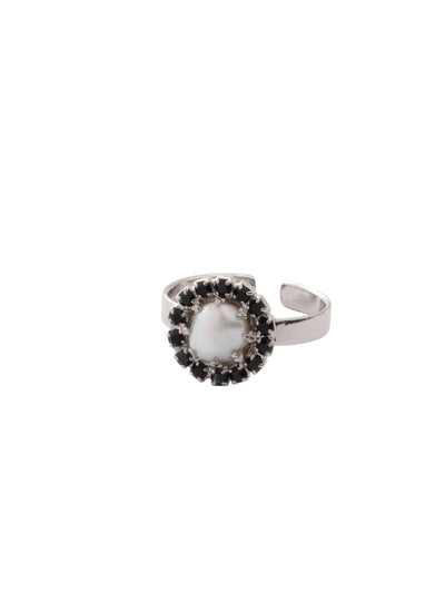 Shoshanna Halo Band Ring - RFC30PDSNI - <p>The Shoshanna Halo Band Ring features a classic halo set freshwater pearl on an adjustable ring band. From Sorrelli's Starry Night collection in our Palladium finish.</p>