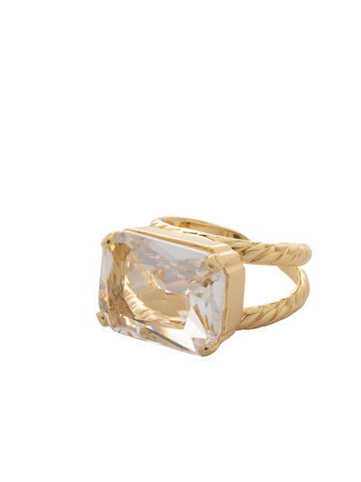 Kathleen Statement Ring - RFF8BGCRY - <p>The Kathleen Statement Ring features an emerald cut candy gem crystal on an adjustable ring band. From Sorrelli's Crystal collection in our Bright Gold-tone finish.</p>