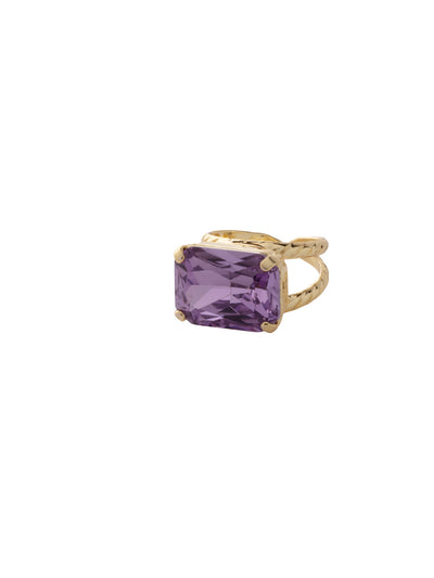 Kathleen Statement Ring - RFF8BGHBR - <p>The Kathleen Statement Ring features an emerald cut candy gem crystal on an adjustable ring band. From Sorrelli's Happy Birthday Redux collection in our Bright Gold-tone finish.</p>
