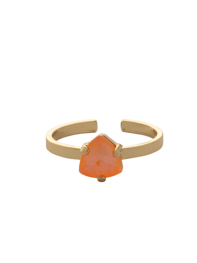 Sedge Band Ring - RFM5BGETO - <p>The Sedge Band Ring features a single trillion cut crystal on an adjustable band. From Sorrelli's Electric Orange collection in our Bright Gold-tone finish.</p>